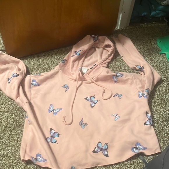 Crop top butterfly hoodie - Picture 1 of 1